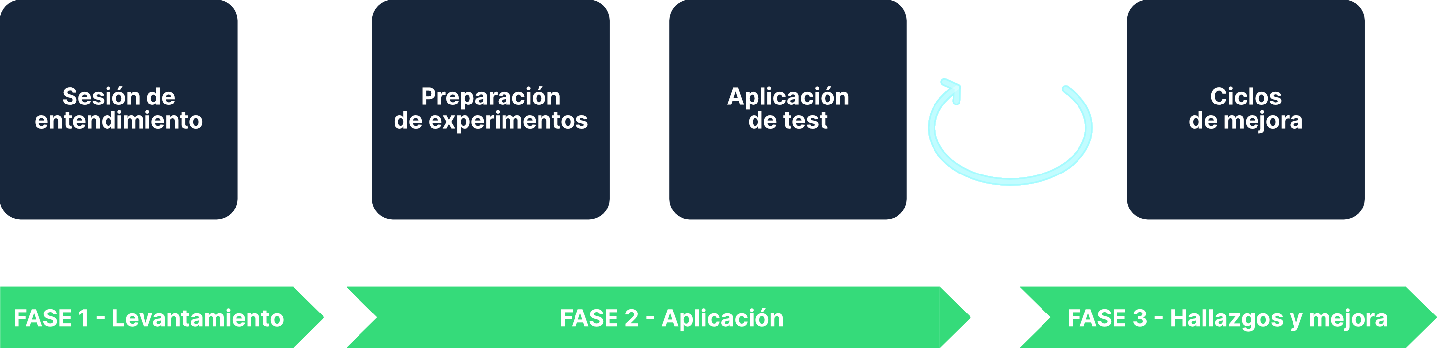 Proceso de aplicación de  un test